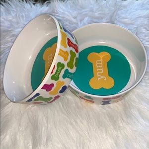 Set of two dog bowls